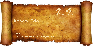 Kepes Ida névjegykártya