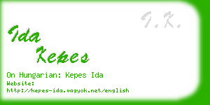 ida kepes business card